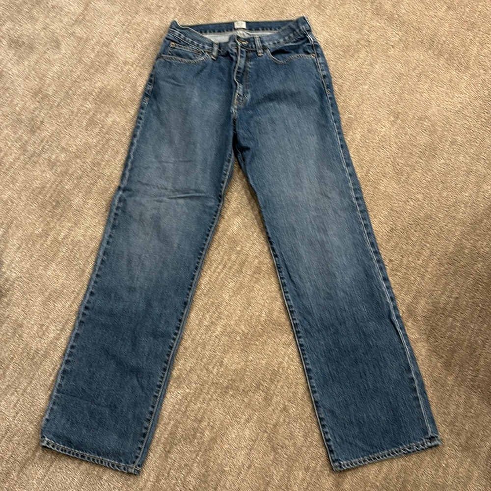 J Crew men’s jeans size 32w 34L.   Denim.  Relaxed